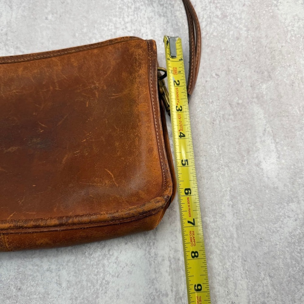 Vintage 1970s Coach Leatherware Leather Convertible Bag British Tan Made in USA - Picture 5 of 14
